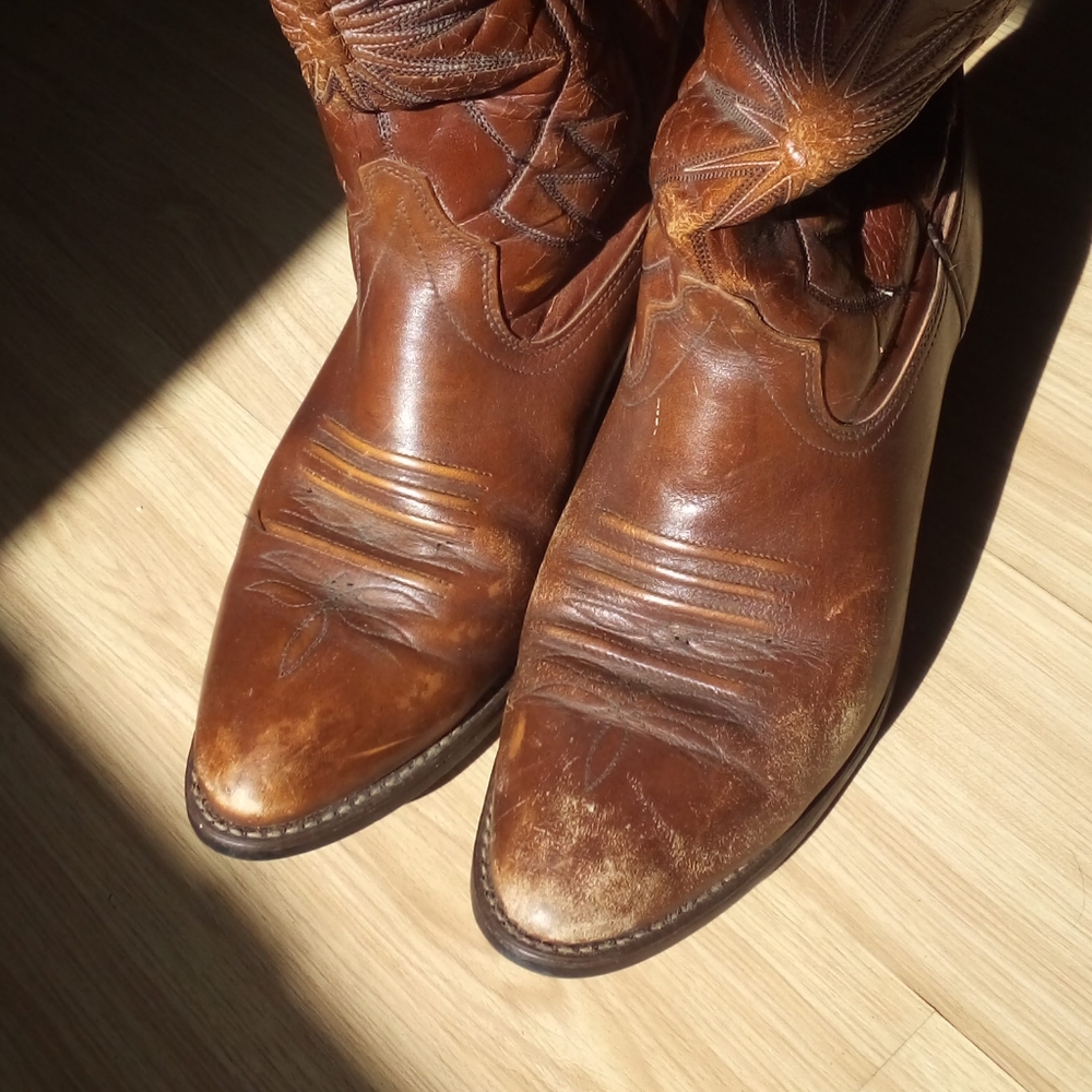 Vintage wrangler leather Cowboy Boo…